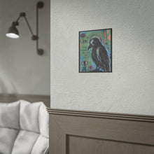 Load image into Gallery viewer, Rolled Poster — Gothic Crow Art Print with 'Your Trauma Was Not Your Fault' Typography
