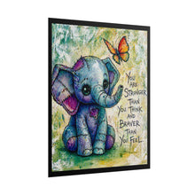 Load image into Gallery viewer, Inspirational Elephant Poster - "You Are Stronger Than You Think" Rolled Art Print

