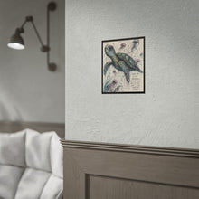 Load image into Gallery viewer, Sea Turtle Art Poster — "Loving You Is Like Breathing" Rolled Poster
