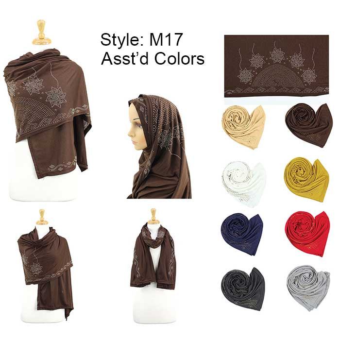 Fashion Rhinestones Jersey Scarves