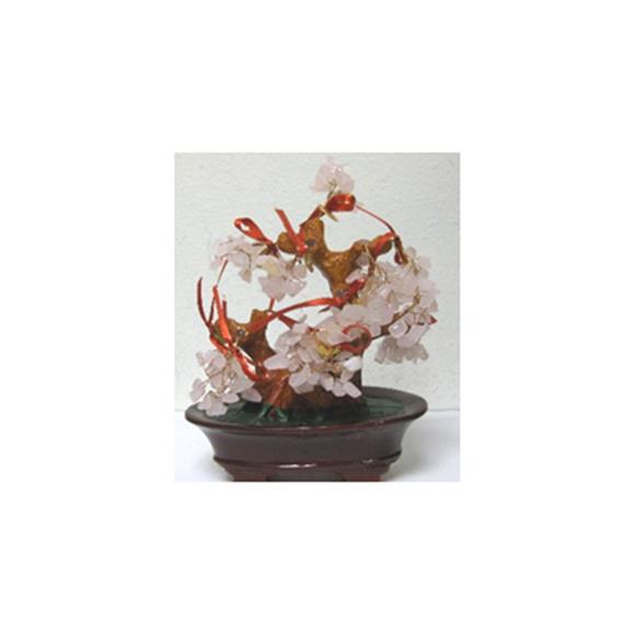PINK QUARTZ GEM TREE