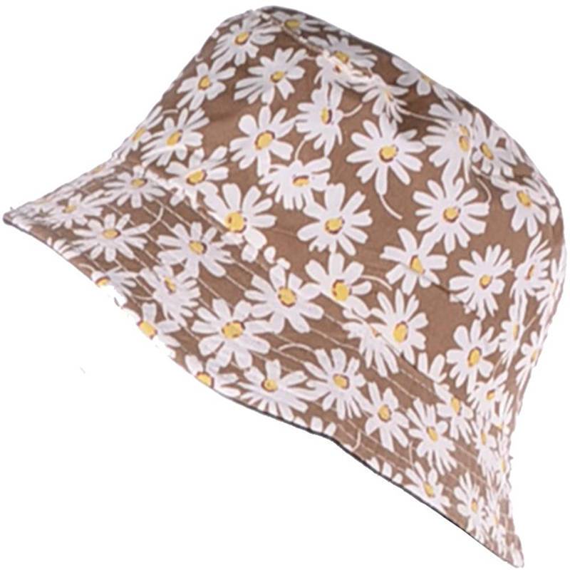 Reversible Printed Bucket hat - khaki