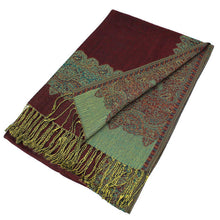 Load image into Gallery viewer, Border Pashmina Scarf Shawl 003
