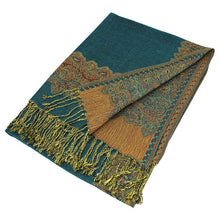 Load image into Gallery viewer, Border Pashmina Scarf Shawl 003
