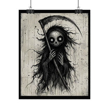 Load image into Gallery viewer, Rolled Poster — Gothic Grim Reaper Art Print, Dark Horror Wall Decor
