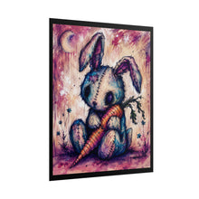 Load image into Gallery viewer, Creepy Cute Voodoo Bunny Poster – Gothic Patchwork Rabbit Wall Art
