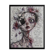 Load image into Gallery viewer, Rolled Poster — Gothic Portrait Art Print with Quote
