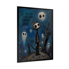 Load image into Gallery viewer, Be Gentle With Your Strange Heart - Gothic Cat Rolled Poster (Whimsical Halloween Art)
