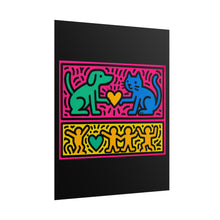 Load image into Gallery viewer, Pop Art Pet Poster — Colorful Dog &amp; Cat Love Print

