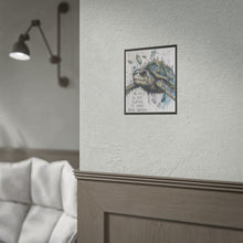 Load image into Gallery viewer, "We Are All Just Fighting To Stay Above Water" Sea Turtle Wall Art | Ocean Print
