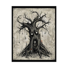 Load image into Gallery viewer, Spooky Haunted Tree Poster – Goth Horror Wall Art (Rolled)
