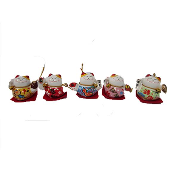 5PC CERAMIC CAT SET