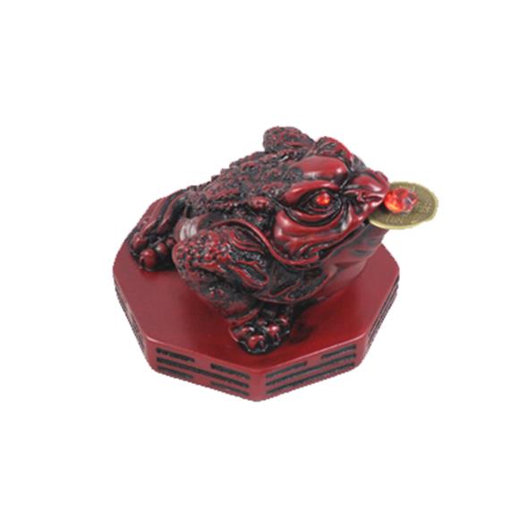 MONEY TOAD W/ BAGUA BASE (RED)