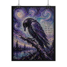 Load image into Gallery viewer, "The People You Trusted Were The Most..." Crow Wall Art | Starry Night Raven Print

