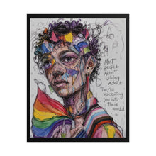 Load image into Gallery viewer, "Unsolicited Advice" Pride Art | Fine Line Sketch Hands Over Ears Poster
