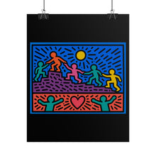 Load image into Gallery viewer, Rolled Poster — Colorful Unity Art Print (Heart &amp; Helping Hands)
