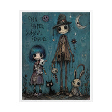 Load image into Gallery viewer, Pain Fades Survival Remains Rolled Poster — Gothic Whimsical Healing Fantasy Wall Art
