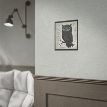 Load image into Gallery viewer, Owl Poster — “Even in the Darkest Night, Hope’s Flight” Inspirational Rolled Art Print

