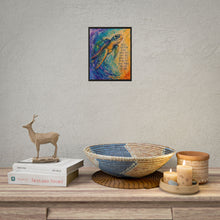 Load image into Gallery viewer, Motivational Sea Turtle Art Print, Vibrant Detail Hand-Drawn Style, Faith and Good Things Ocean Decor Canvas
