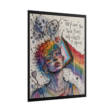 Load image into Gallery viewer, "Their Fears As Advice" Pride Art | Sketch Style Floating Heads Poster

