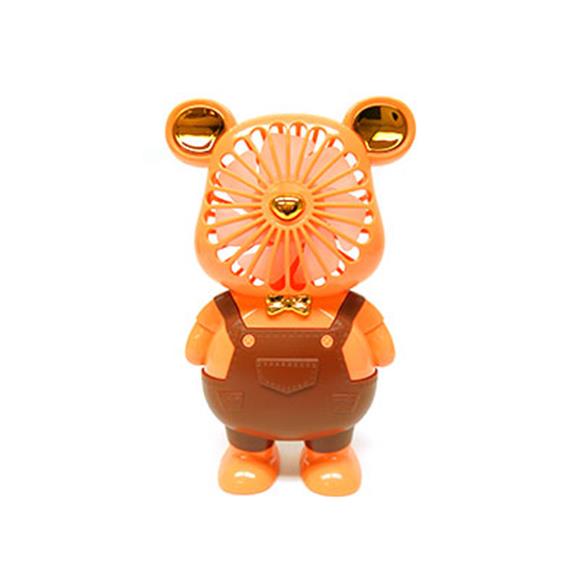 STANDING BEAR ELECTRIC MINI FAN 2 SPEED PEACH COLOR