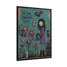 Load image into Gallery viewer, Let Your Strangeness Bloom Poster — Goth Cute Rolled Art Print
