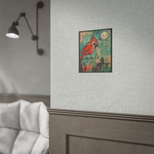 Load image into Gallery viewer, Inspiring Cardinal Art Poster — "Life Will Knock You Down" Rolled Wall Print
