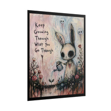 Load image into Gallery viewer, Keep Growing Through What You Go Through – Inspirational Bunny Wall Art
