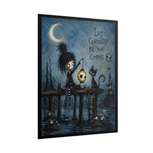 Load image into Gallery viewer, Rolled Poster — “Let Curiosity Be Your Compass” Gothic Cute Art Print

