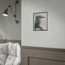 Load image into Gallery viewer, Kingfisher Art Poster — 'The Right Choice Isn't Always the Easy One' Inspirational Wall Print
