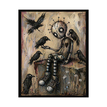 Load image into Gallery viewer, Rolled Poster — Gothic Doll with Crows Art Print
