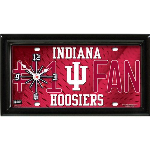 INDIANA HOOSIERS CLOCK