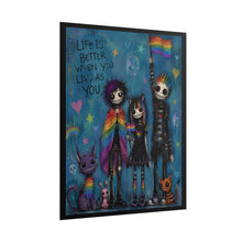 Load image into Gallery viewer, Pastel Goth Identity Wall Art - "Life Is Better When You Live As You"
