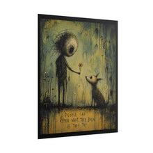 Load image into Gallery viewer, Rolled Poster — Whimsical Moody Art Print: "People Can Repair What They Break If They Try"
