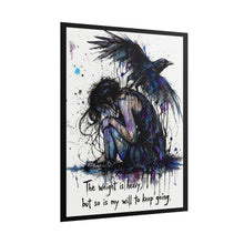 Load image into Gallery viewer, Rolled Poster - 'The Weight Is Heavy' Inspirational Gothic Art Print
