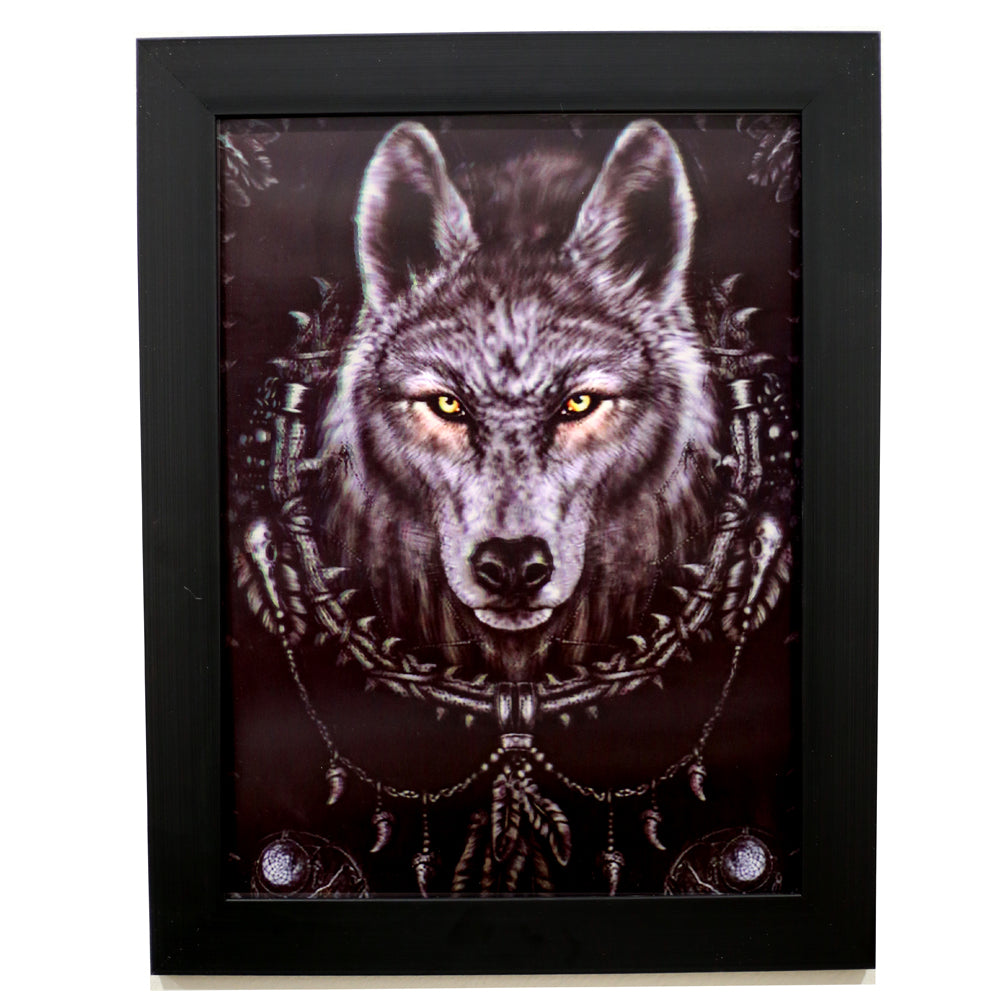 Wolf Dream Catcher 3D Picture size 14x18  (MINIMUM OF 4)