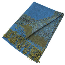 Load image into Gallery viewer, Border Pashmina Scarf Shawl 003
