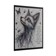 Load image into Gallery viewer, Fox &amp; Butterfly Art Poster — "Selfish People Take and Take" Inspirational Rolled Print
