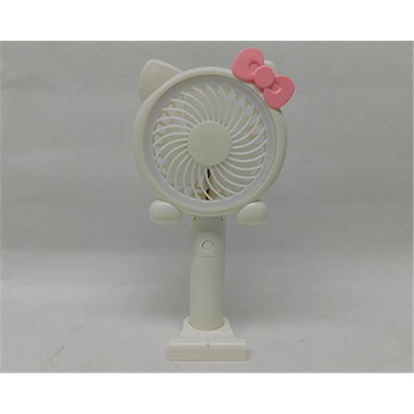 WHITE ELECTRIC FAN W/3 SPEED & PHONE HOLDER