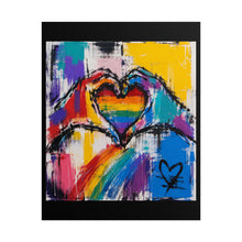 Load image into Gallery viewer, "Heart Hands" Pride Wall Art | LGBTQ+ Love &amp; Acceptance Print
