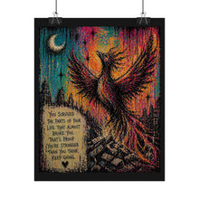 Load image into Gallery viewer, Rolled Poster - Phoenix Rising Inspirational Quote Wall Art
