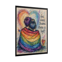 Load image into Gallery viewer, "Every Shadow There Is Light" Pride Art | Rainbow Blanket Couple Poster
