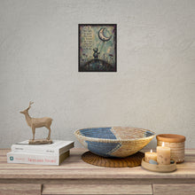 Load image into Gallery viewer, Rolled Poster — Inspirational Bear &amp; Moon Art Print with Quote: “Some nights, the heaviest thing I carry is tomorrow”
