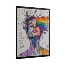Load image into Gallery viewer, "The World Needs Your Light" Pride Wall Art | LGBTQ+ Visionary Print

