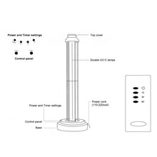 Load image into Gallery viewer, UV Light Sanitizer &amp; UV Sterilizer Lamp Kill harmful germs, bacteria and viruses. 110V 60W Light with Timer Function &amp; Remote covering 430sqf 60W 30min
