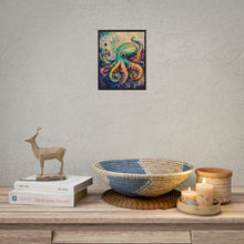 Load image into Gallery viewer, Creepy Cute Voodoo Octopus Poster – Gothic Patchwork Kraken Wall Art
