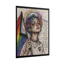 Load image into Gallery viewer, "Your Joy Is Resistance" Pride Art | Fine Line Sketch Raised Flag Poster
