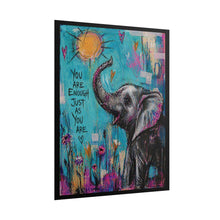 Load image into Gallery viewer, Elephant Affirmation Rolled Poster — "You Are Enough Just As You Are"
