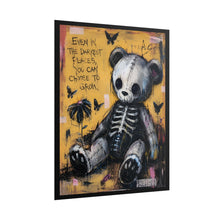 Load image into Gallery viewer, Even in the Darkest Places, You Can Choose to Bloom – Inspirational Panda Wall Art
