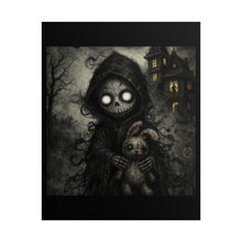 Load image into Gallery viewer, Creepy Child Reaper Poster — Gothic Haunted House Rolled Art Print
